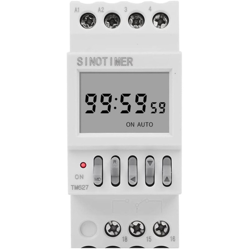 Temporizator (12VDC/AC), programabil 1 secundă până la 99 de ore Releu de timp pentru ciclu automat infinit